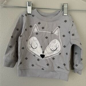 Chick Pea Gray Fox Sweatshirt 3-6 Months